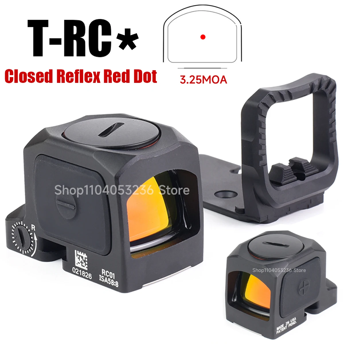 

New RC * Holographic Red Dot Sight Closed Tactical Optical Sight 3.25moa Adjustable Hunting Reflex Sight with Original Markings