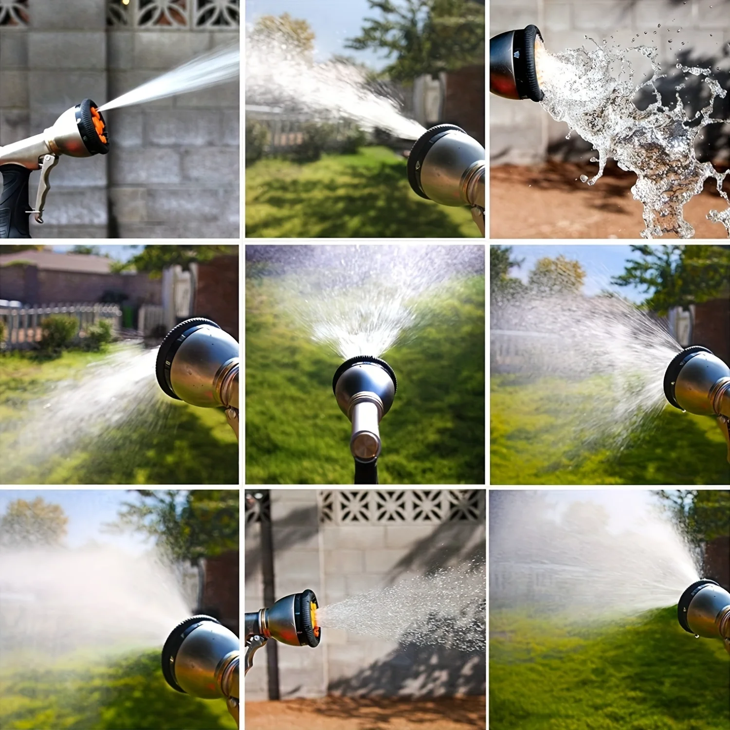 1pc Heavy-Duty Garden Hose Nozzle - Durable and Long-Lasting Adjustable Spray Pattern Hose Sprayer - Leak-Resistant and Rust-Pro