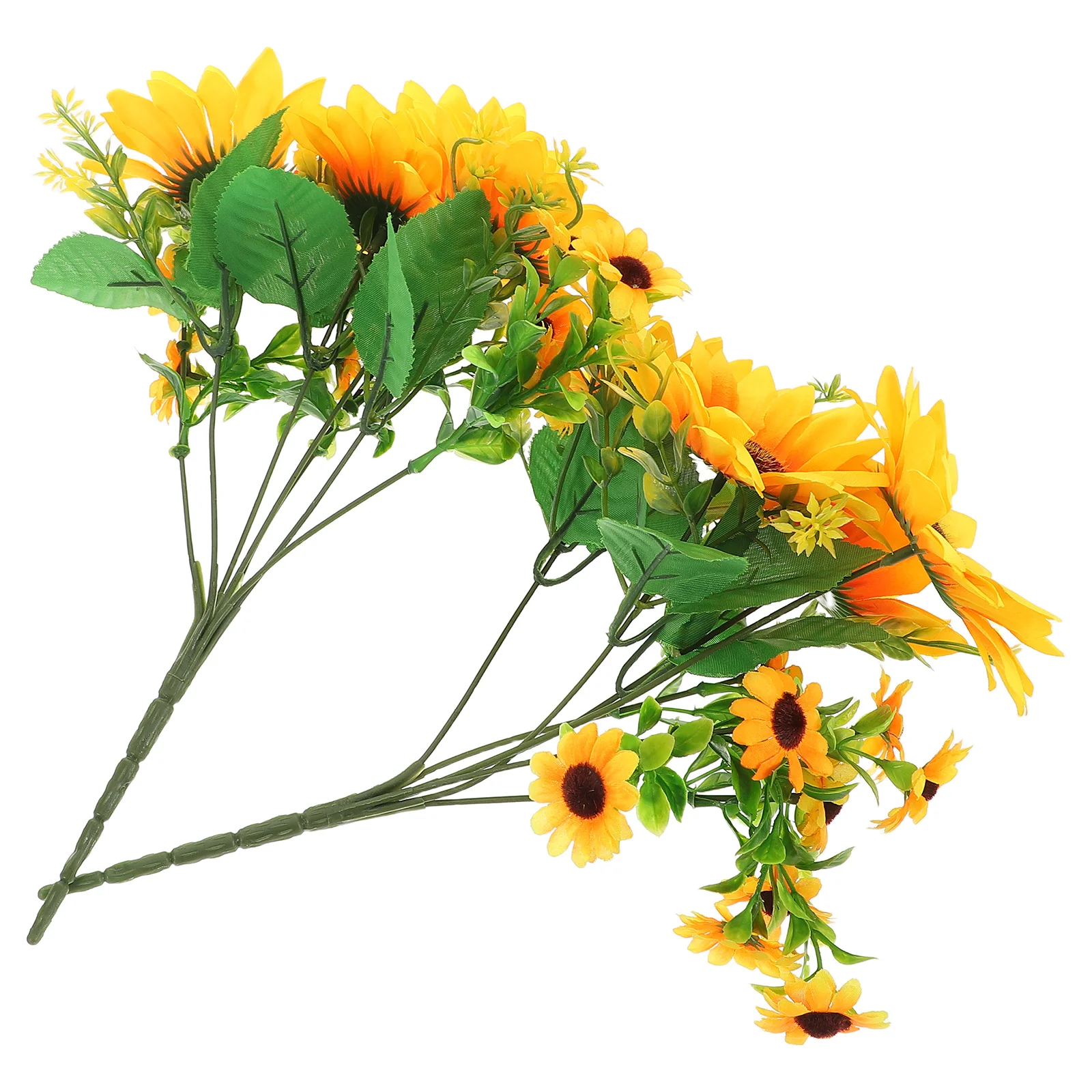 

2pcs Artificial Sunflower Bouquet Fabric For Crafts Handmade Fake Flowers For Weddings Graves Parties Present Memorial Displays