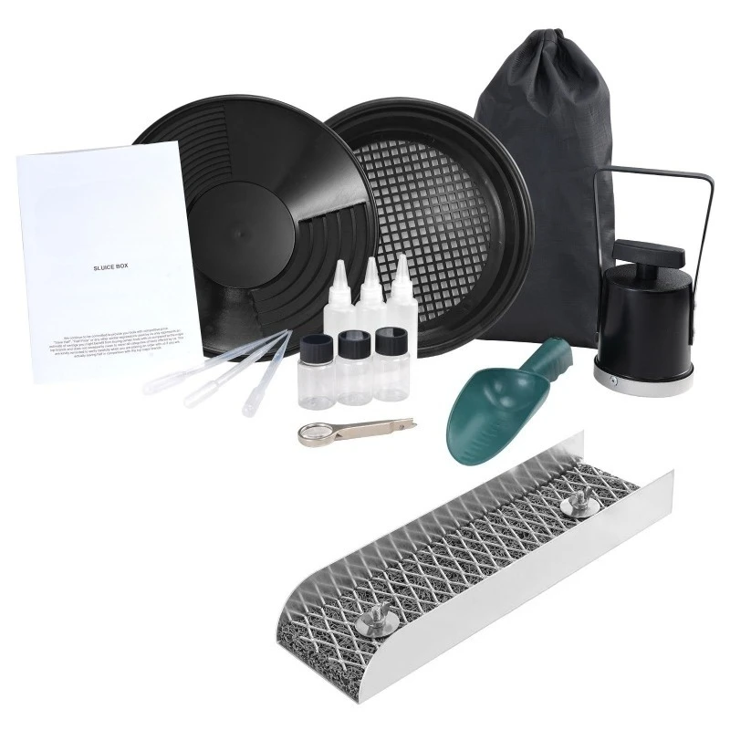 Mini Sluice Box Gold Panning Kit Portable Waterproof Multi-functional Fine Workmanship Gold Recovery Tray
