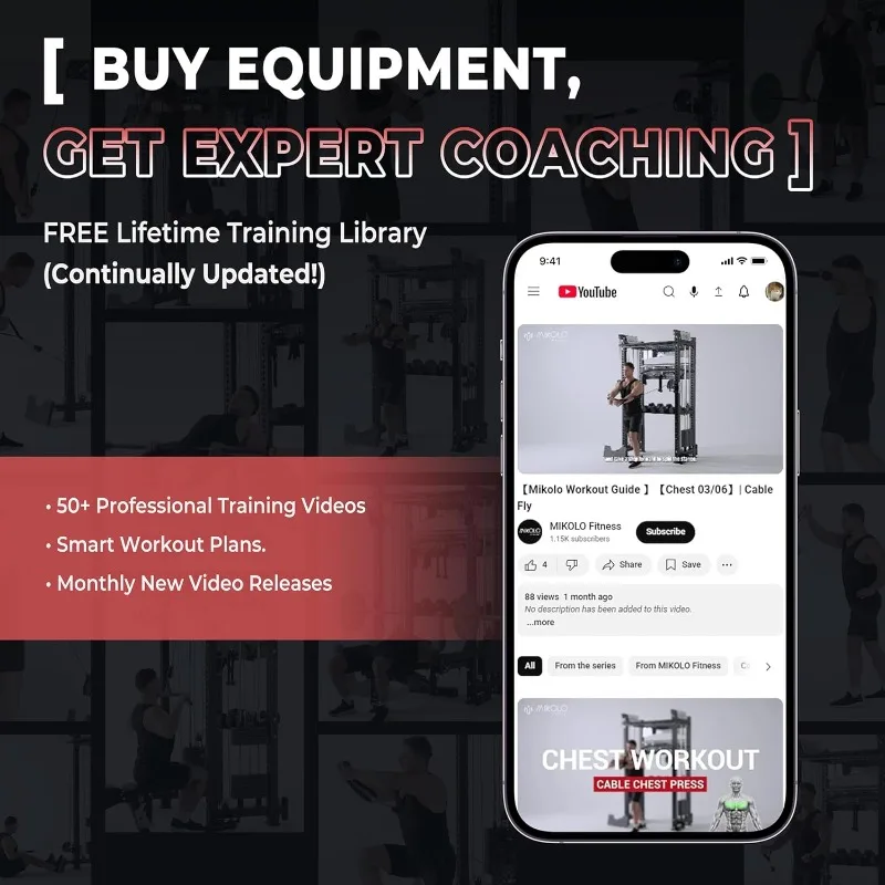 آلة، رف القرفصاء 2200 رطل مع نظام LAT-Pull Down وآلة كروس الكابلات، معدات التدريب مع حامل الساق-D