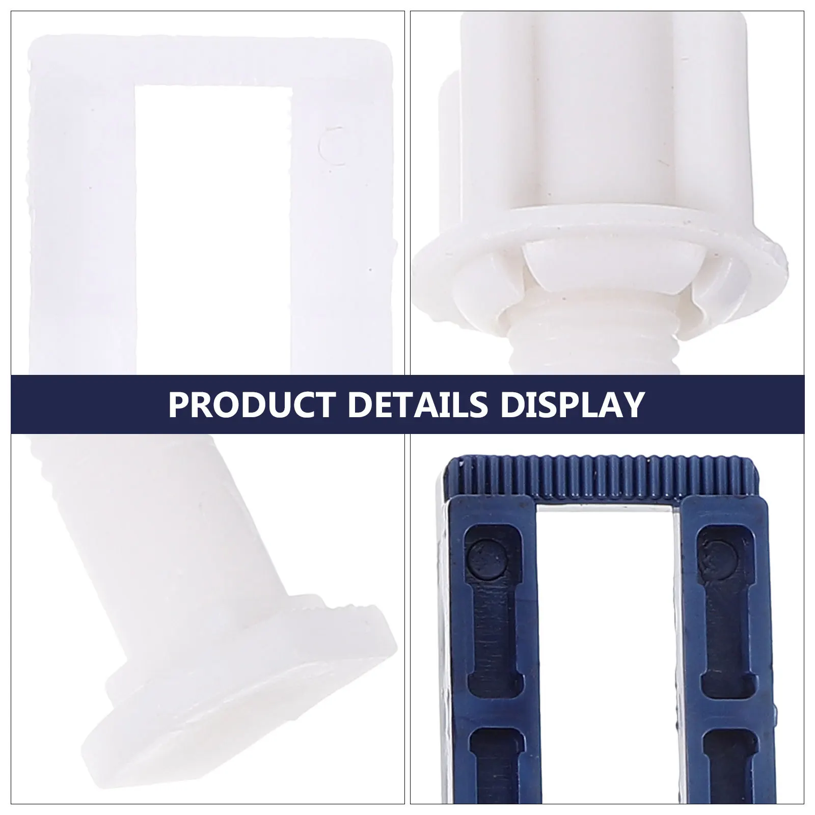 6 jeux de boulons de siège, vis de fixation en plastique de remplacement pour couvercle de toilette, pièces de réparation durables antirouille, raccords de charnières de toilette