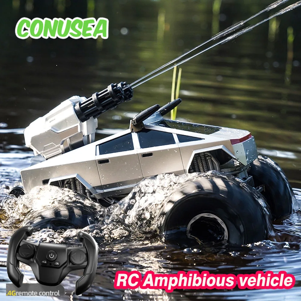 JJRC Rc Truck Remote Control Car Q213 Pick-Up Trucks Amphibious  Climbing Vehicle Shooting Water Gun Competition Race Toys Boys