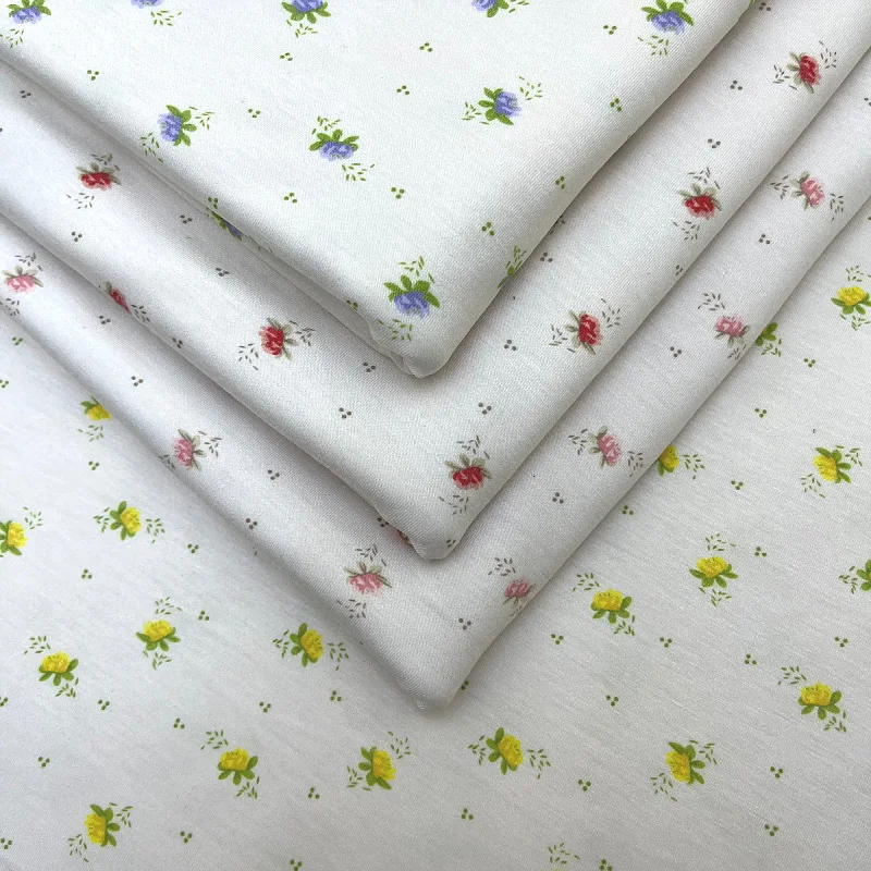 

Fashion Style Sweet pure little floral high-end garments fabric hometextile clothes set knitted fabric