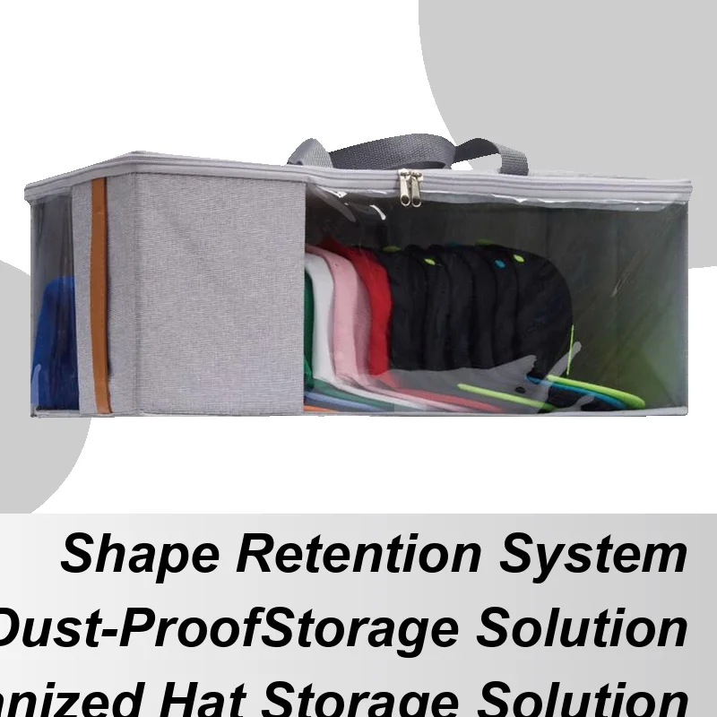 

Baseball Hat Carry Box Baseball Hat Holder Box Home Case Large Capacity Organization Solution Dust-Proof For Closet Wardrobe