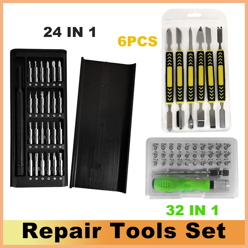 Kit de destornilladores de 24 en 1 para reparación de teléfonos móviles y computadoras, compatible con iPhone Xiaomi Huawei Samsung 2