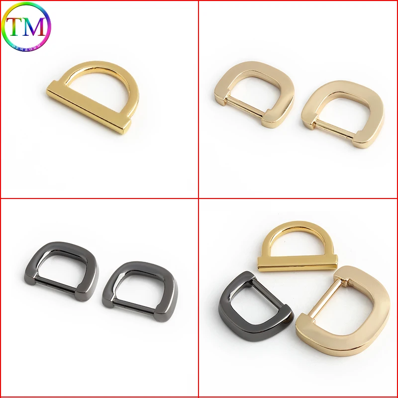 

High-quality Metal Buckles Bag Brass Ring D Ring Connector Anchor Buckles DIY Clasp For Leather Handbag Hardware Accessories