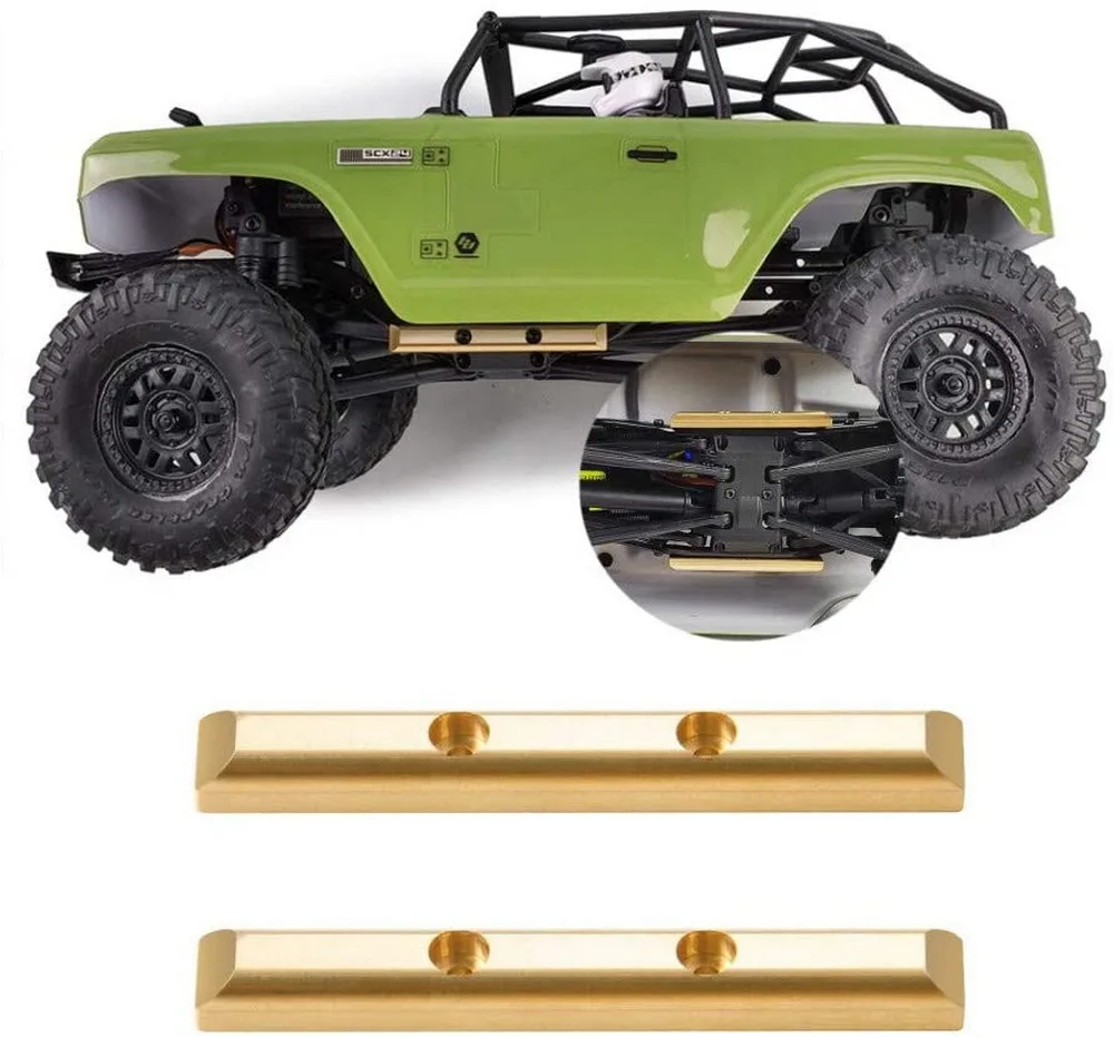 Nudillos de dirección de contrapeso de latón, amortiguador hexagonal de rueda para 1/24 RC Crawler Car Axial SCX24 90081, piezas de actualización