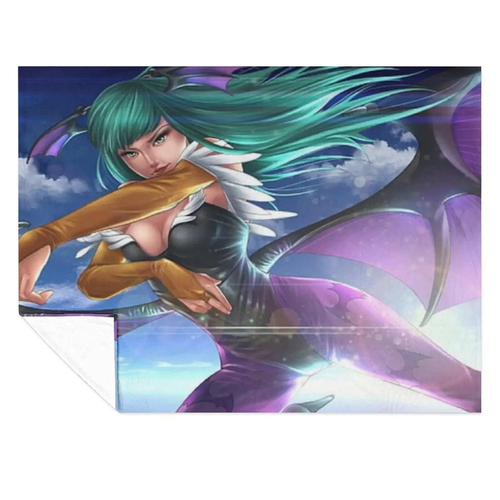 

Cute Morrigan Aensland Throw Blanket Camping Thin Bed covers Cute Blankets
