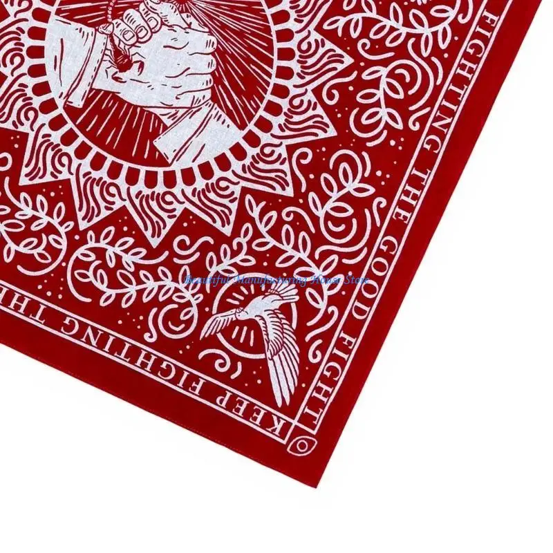 

E56A Multiple Functional Bandana Print Hiphop Traveling Photography Girl Headscarf