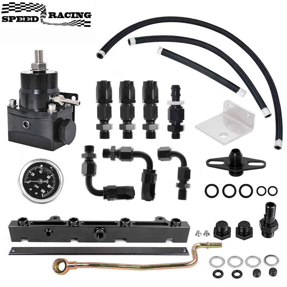 

240128-3 Fuel Pressure Regulator Gauge Rail for Honda/Acura K20 K24 K-Swap Civic K Series