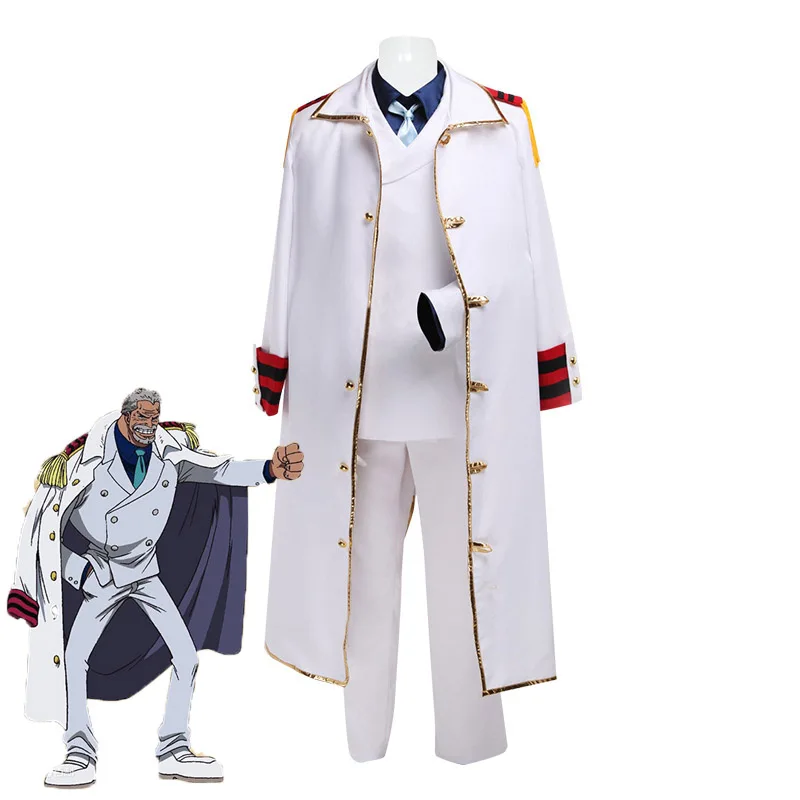 Anime Aap D Garp Cosplay Volledige Set Mantel Jas Broek Volwassen Halloween Feest Kostuum Uitvoering Uniform