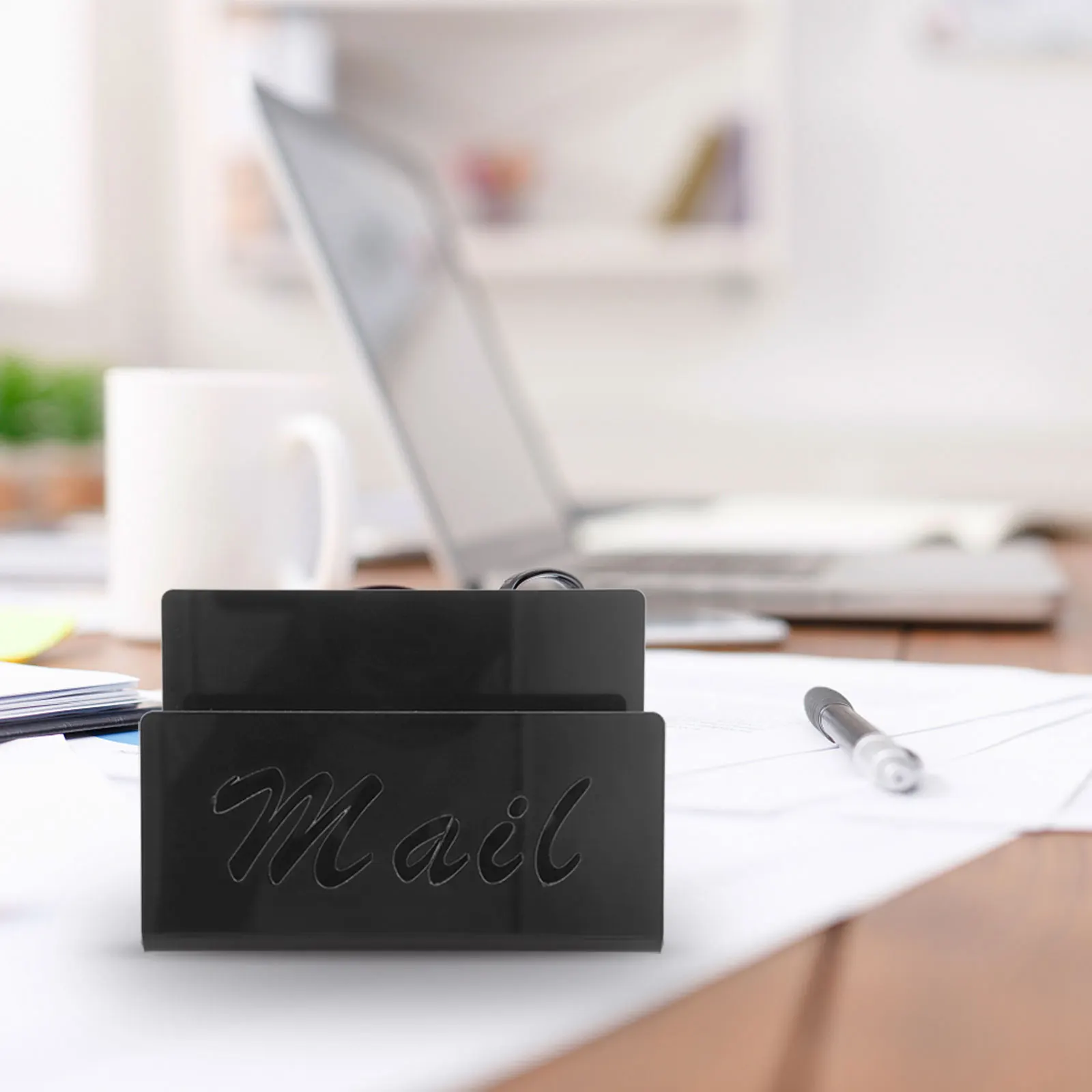 

Mail Organizer Countertop Acrylic Build Strong Portable Lightweight Easy Carry Desktop File Storage for Home Office Use Envelope
