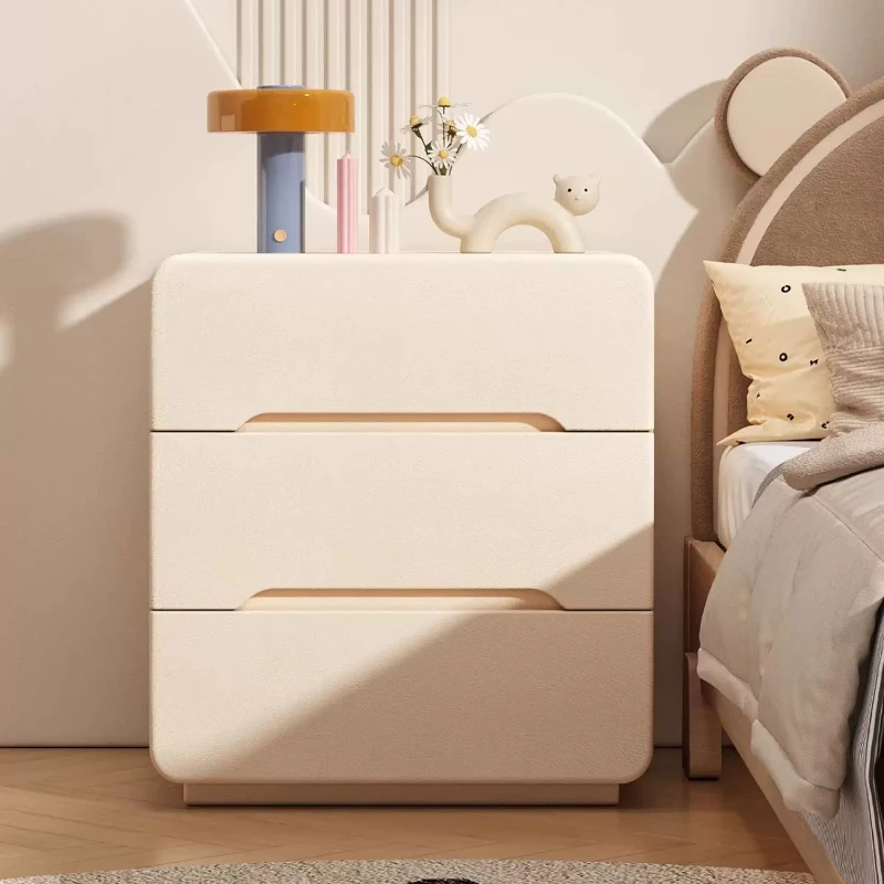 Trendy Simple Bedside Table Bedroom Luxury Nordic Mid Century Modern Bedside Table Storage Small Criado Mudo Home Furniture