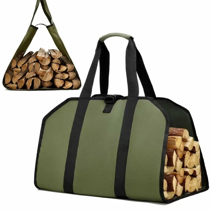 Hot Firewood Storage Bag Logging Bag Portable and Durable Multifunctional Outdoor Camping Storage Bag Cross-border Firewood Tote