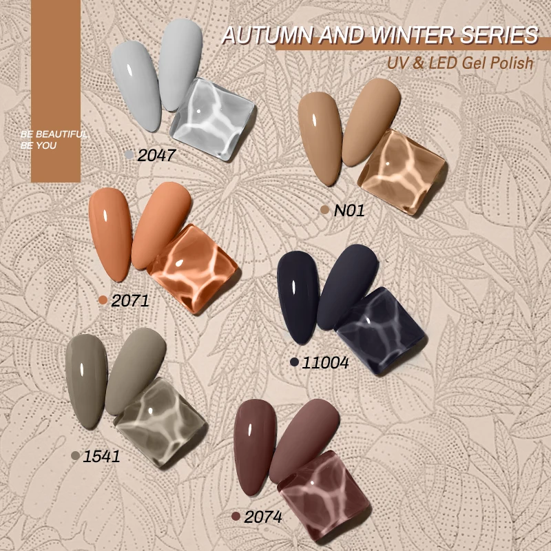 Arte Clavo 15ml Hema TPO Free Nail Gel Polish Fall Nails Maillard Color Collection Semi Permanent Diamond Longwear Top Coat