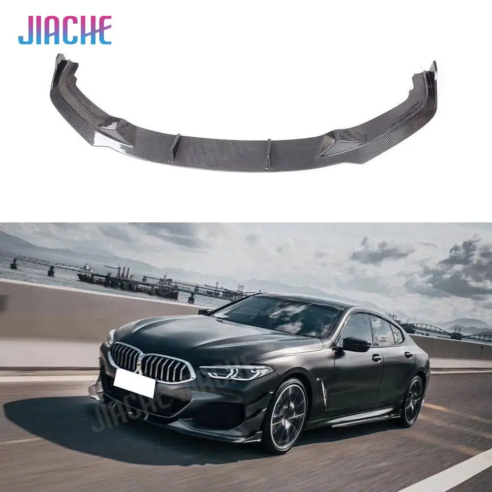 Dry Carbon Fiber Front Lip Spoiler For BMW 8 Series 840i G14 G15 G16 Sport 2019 2020 Car Bumper Chin Guard Bodykit