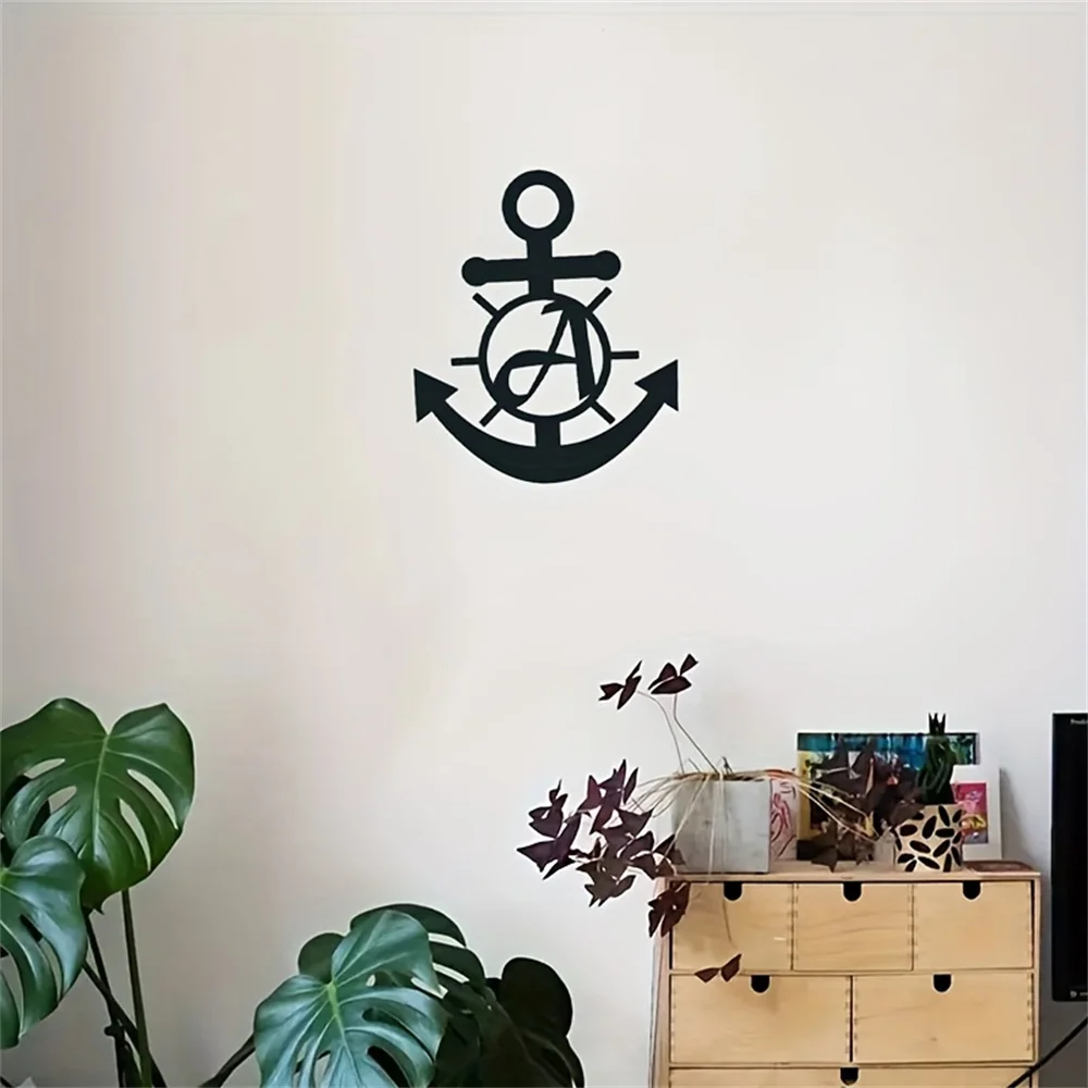 Custom Letter Anchor Metal Wall Art - Versatile, No-Power, Elegant Decor for Home & Gifts, Perfect Indoors & Out