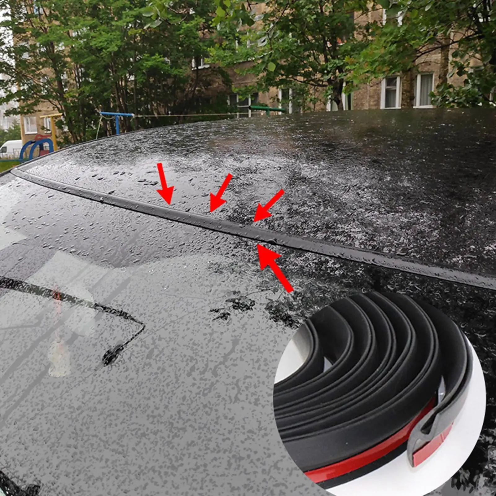 Car Seal Strip For Windshield Weather Stripping H-Shaped Sealing Strip Automotive Supplies For Trucks Sedans Minivans