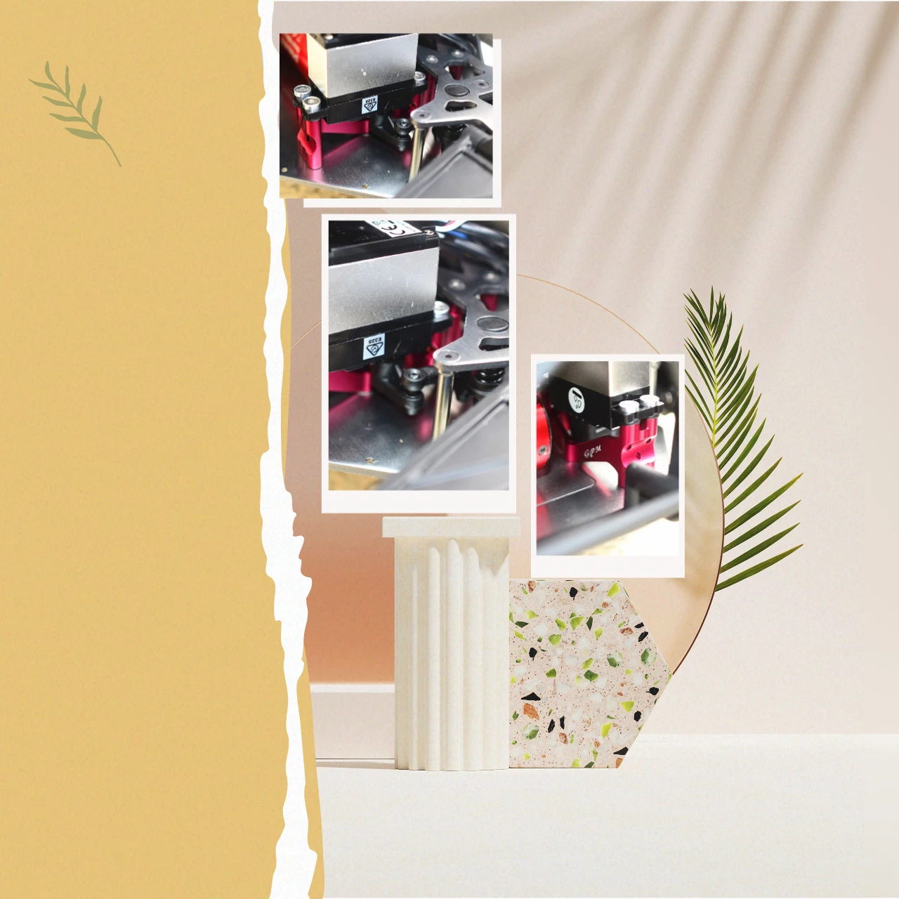 GPM Aluminum Servo Mount for LOSI 1/10 Baja Rey Rock Rey - Upgrade Racing Assembly Part