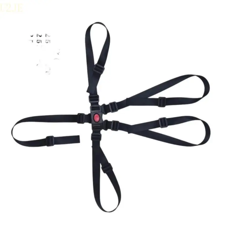 U2JE Secure 5 Point Baby Harness Strap with Adjustable Length for Strollers High Chairs and Seats Easy Installation