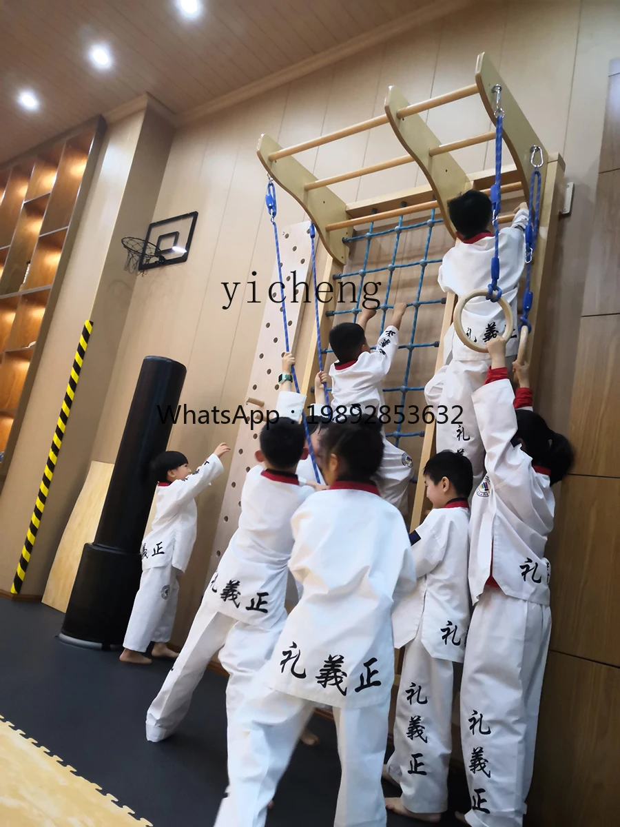 ZZ – cadre d'escalade de Fitness en hêtre pour enfants, cadre d'activité pour bébé, jouet mural d'escalade