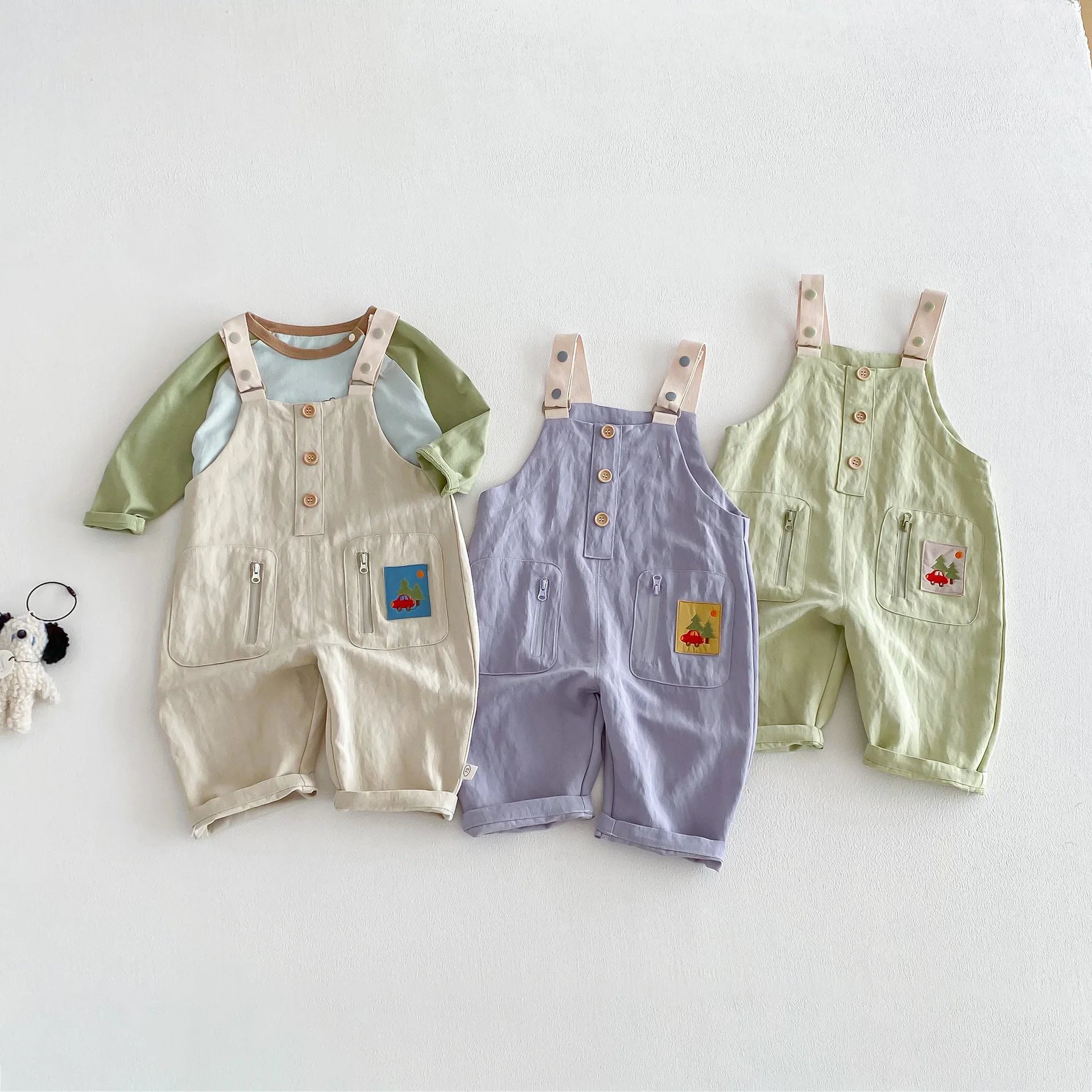 Baby Fashion Strap Pants 2026 New Spring Children's Super Cute Pants Boys' Western Korean Label Casual Pants
