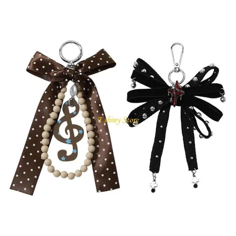 N58F Textile Ribbon Ring with a Soft Decorative Profile for Carrying Keys and Adding a Recognizable Accent to a Bag
