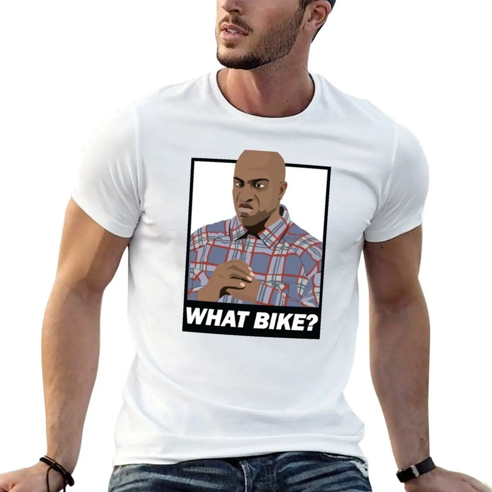 Deebo - What Bike? T-Shirt funny shirt cotton graphics tee shirts for men