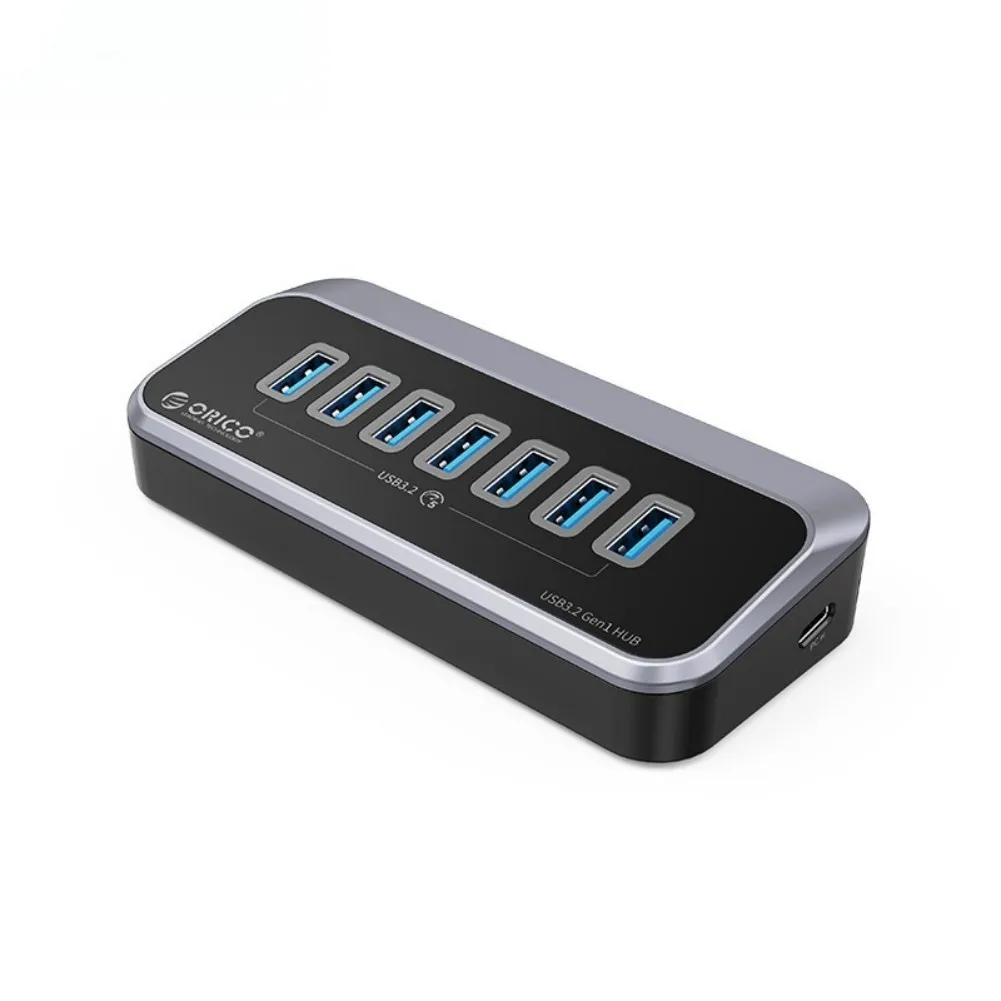 USB 3.2 Hub 7 Ports 5Gbps USB Data Hub USB Splitter USB Expander With 1.64ft Cable For Laptop PC USB Flash Drives