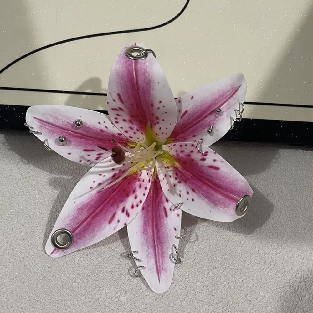 Creative Exquisite Lily Keychain Phalaenopsis Orchid Hanging Bag Pendant Simulation Flower Chic Flower Keychain