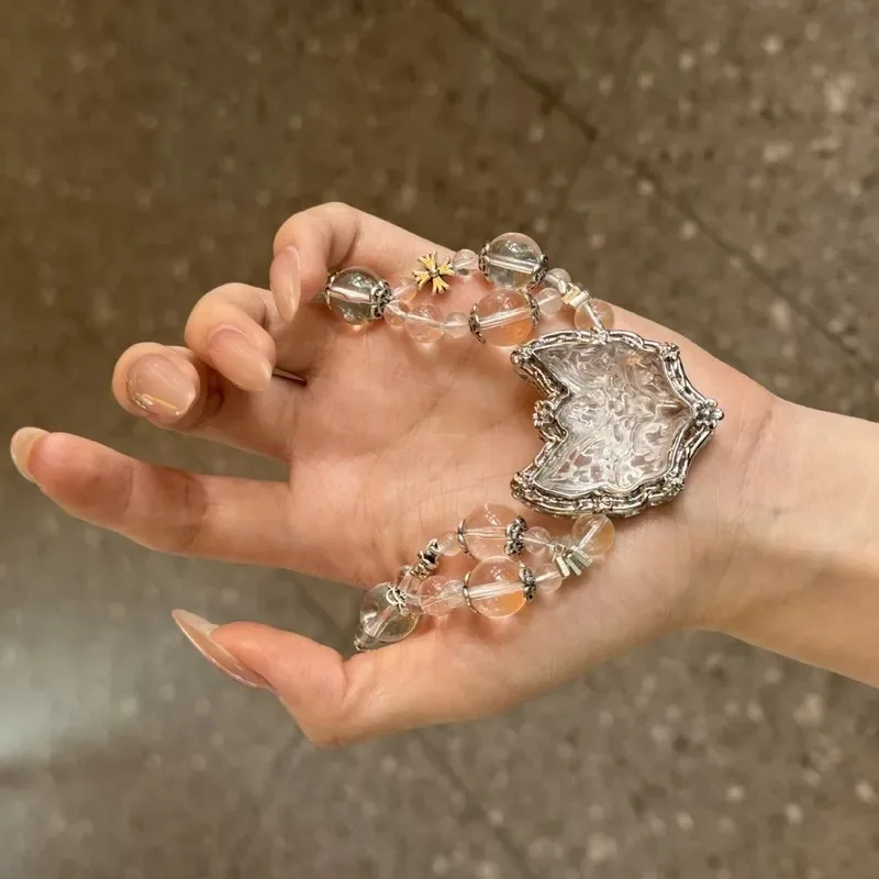 Natural white crystal bracelet, balance energy, enhance confidence, white water fox magic box DIY jewelry accessories,