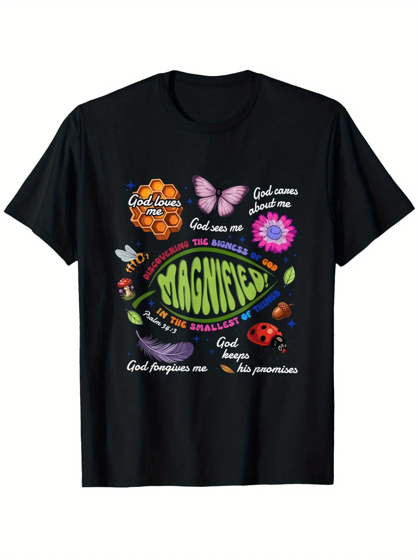VBS 2025 Magnified Discovering The Bigness Of God Christian T-Shirt for Men - Ultra-Soft Breathable Comfort Fit Crew Neck Tee wi
