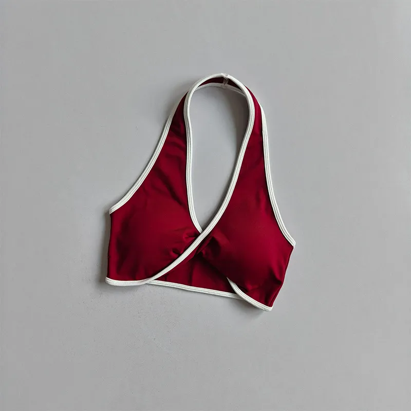 Nahtloser Push-up-Sport-BH mit Neckholder für Damen, stoßfest, schnelltrocknend, atmungsaktiv, für Fitness, Yoga, mit schönem Rückendesign, Sportbekleidung. – Detail 8