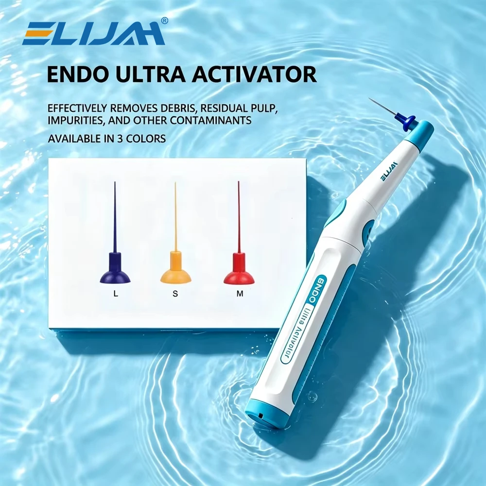 Dental Wireless Ultrasonic Activator Endo Activator Irrigator Washing Tooth Irrigator with 60pcs Tips Root Canal Treatment Tool
