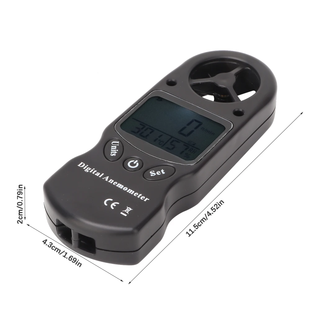 Digital Anemometer Anemometro Wind Speed TL-300 3-in 1 Mini Handheld Multifunction Digital Thermometer Hygrometer Anemometer