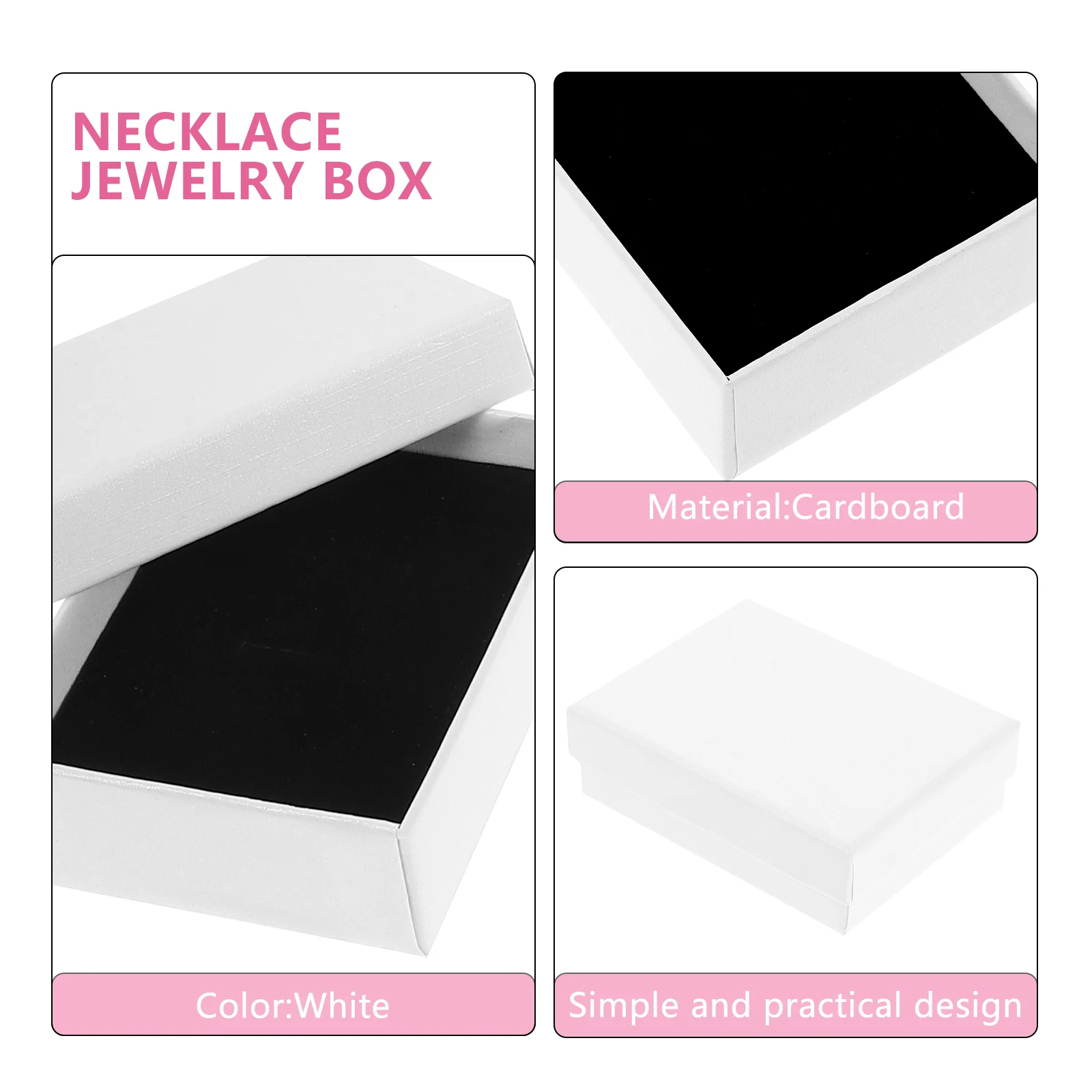 

18 Pcs Necklace Jewelry Box Packaging for Jewellery Empty Boxes Cardboard Paper Selling Small