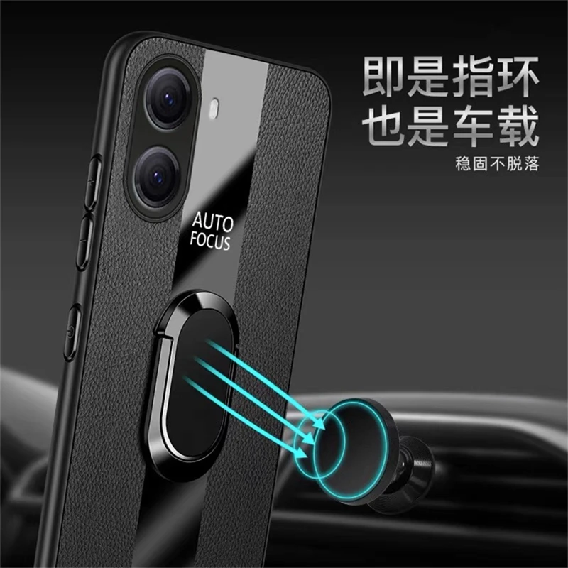 Case For POCO X7 Pro Case Magnetic Ring Phone Cover For Xiaomi POCO X7 Pro 5G Redmi Turbo 4 Luxury Leather Shell Silicone Bumper