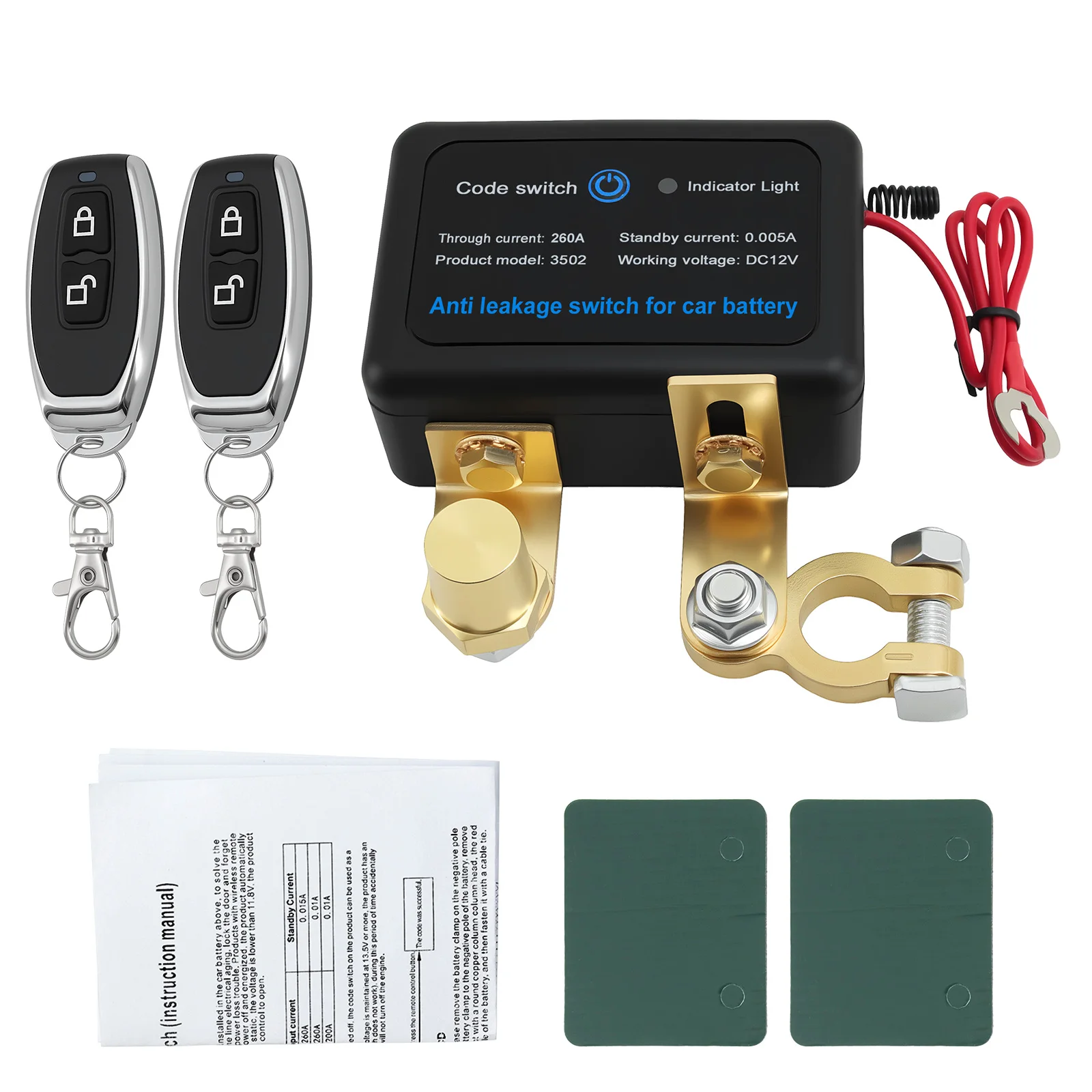 Auto 260A Batterie-Trennschalter mit Fernbedienung 12V Batterietrennschalter Ferngesteuerter Isolierschalter – Detail 12