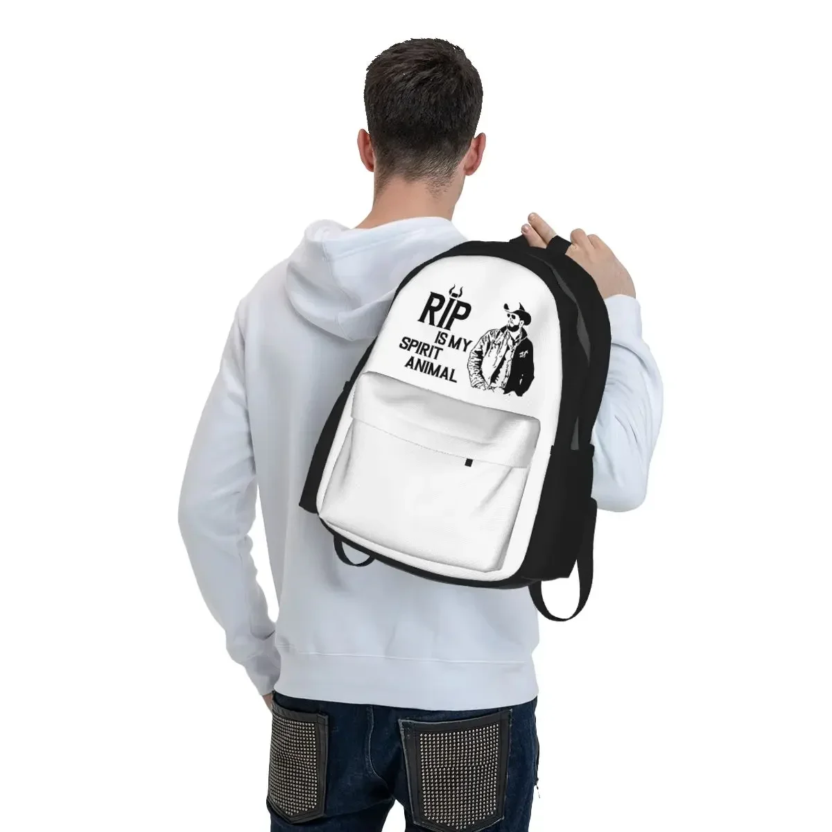 Rip Wheeler Rip Is My Spirit Animal Dutton Ranch Yellowstone Backpack BookBag School Bag Computer Shoulder Bags for Men Women