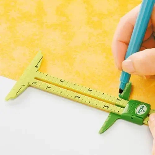 High Quality 5-IN-1 SLIDING GAUGE WITH NANCY Measuring Sewing Tool Patchwork Tool Ruler Tailor Ruler Tool Accessories Home Use