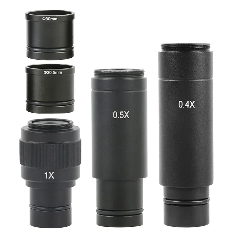 0.4X 0.5X 1X C-Mount Microscope Camera Adapter Lens 23.2mm 30mm 30.5mm Electronic Eyepiece Adapter For For Microscope CCD Camera