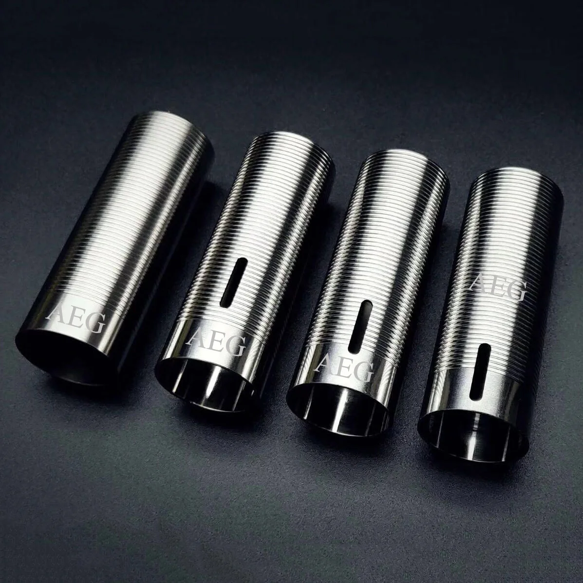 AEG Ultimate CNC Advanced Stainless Steel Ribbed Heat Dissipation Cylinder For Airsoft Ver.2 Gearbox 100%/80%/70%/60% Sport Toy