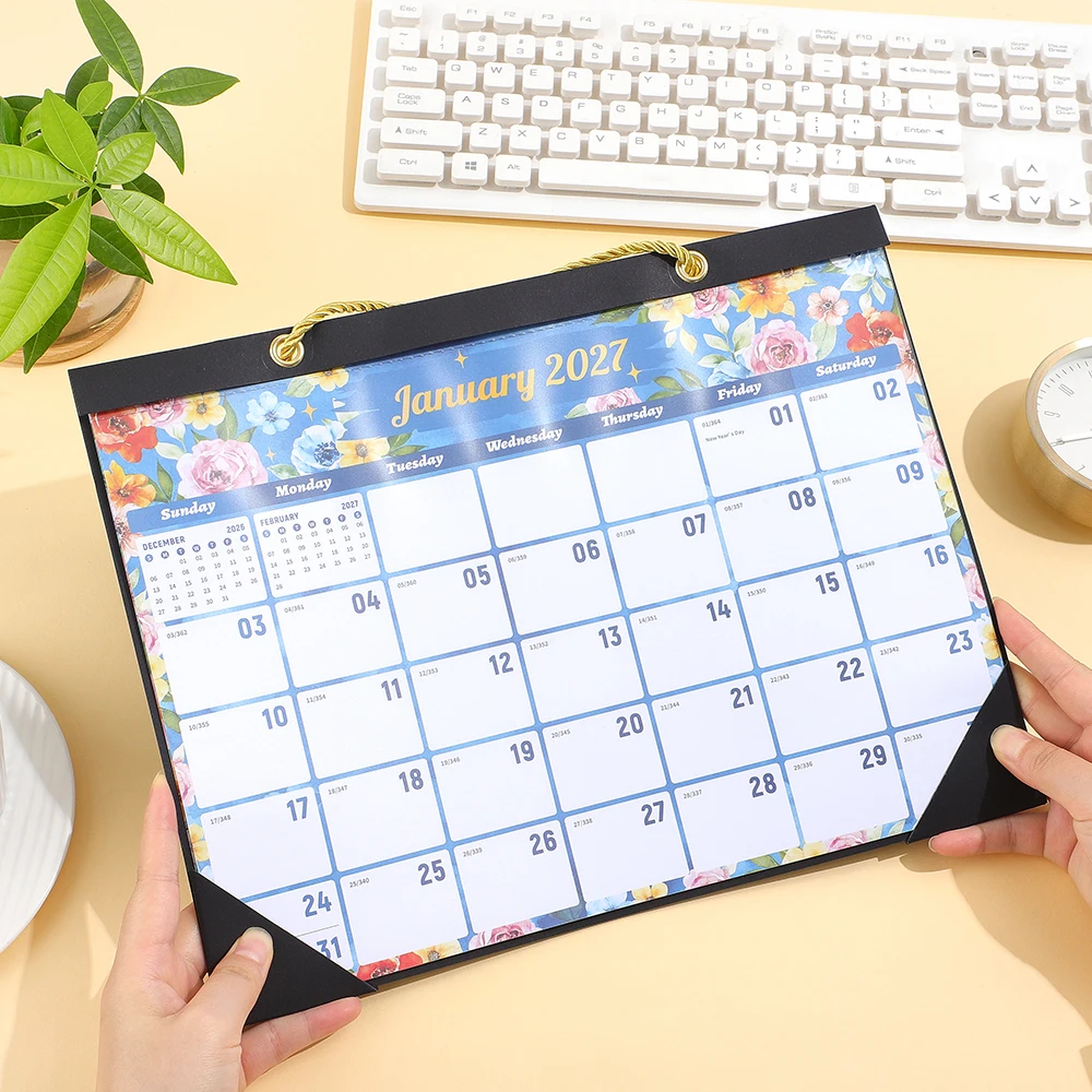 2027 Vintage Floral Wall Calendar, 12-Month Colorful Design with Waterproof Cover Thick Pages Decor Gift for Home Office School