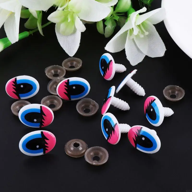 62CF 10pcs Plastic Cartoon Safety for Doll Eyes For Toy Bear Dolls Puppet Stuffed Ani