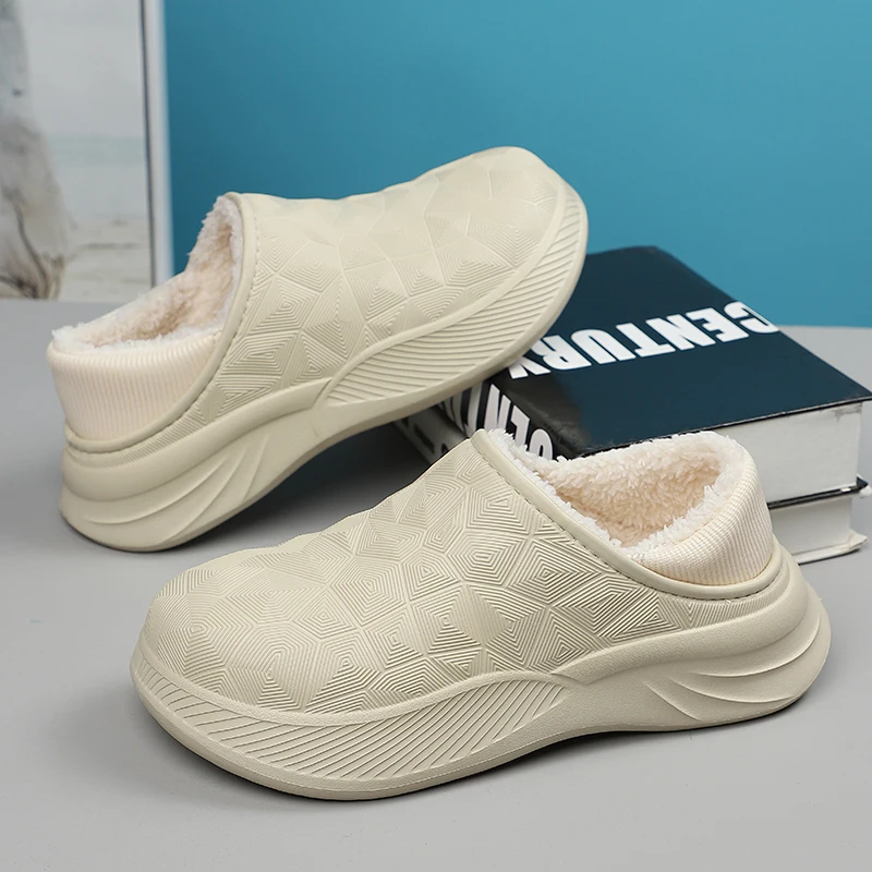 Chaussons d'hiver thermiques, doux et moelleux, intérieur rembourré, légers, antidérapants, semelle plate, confortables, pour la salle de bain, pour hommes et femmes