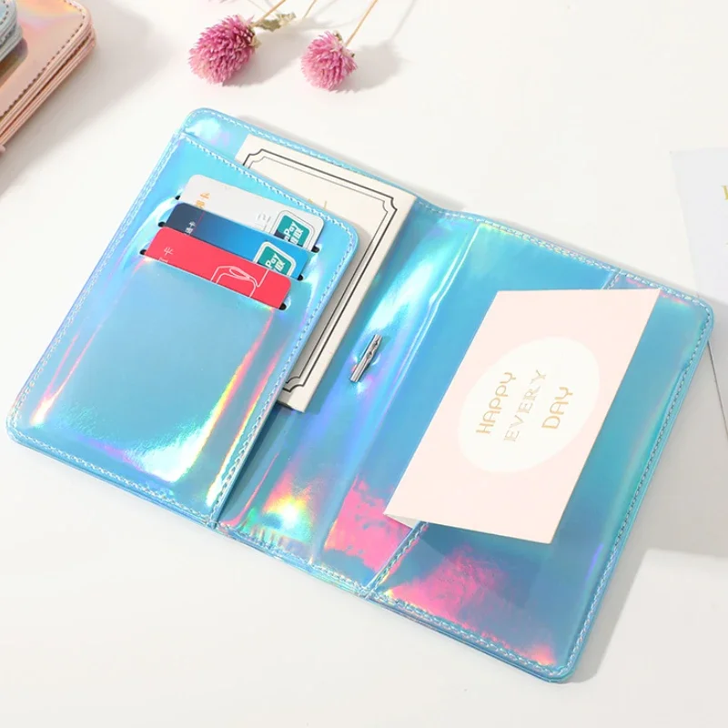 Passport Bank ID Card Holder Passport Cover Protector Multifunctional Laser Passport Cover Travel ID Package Passport Package