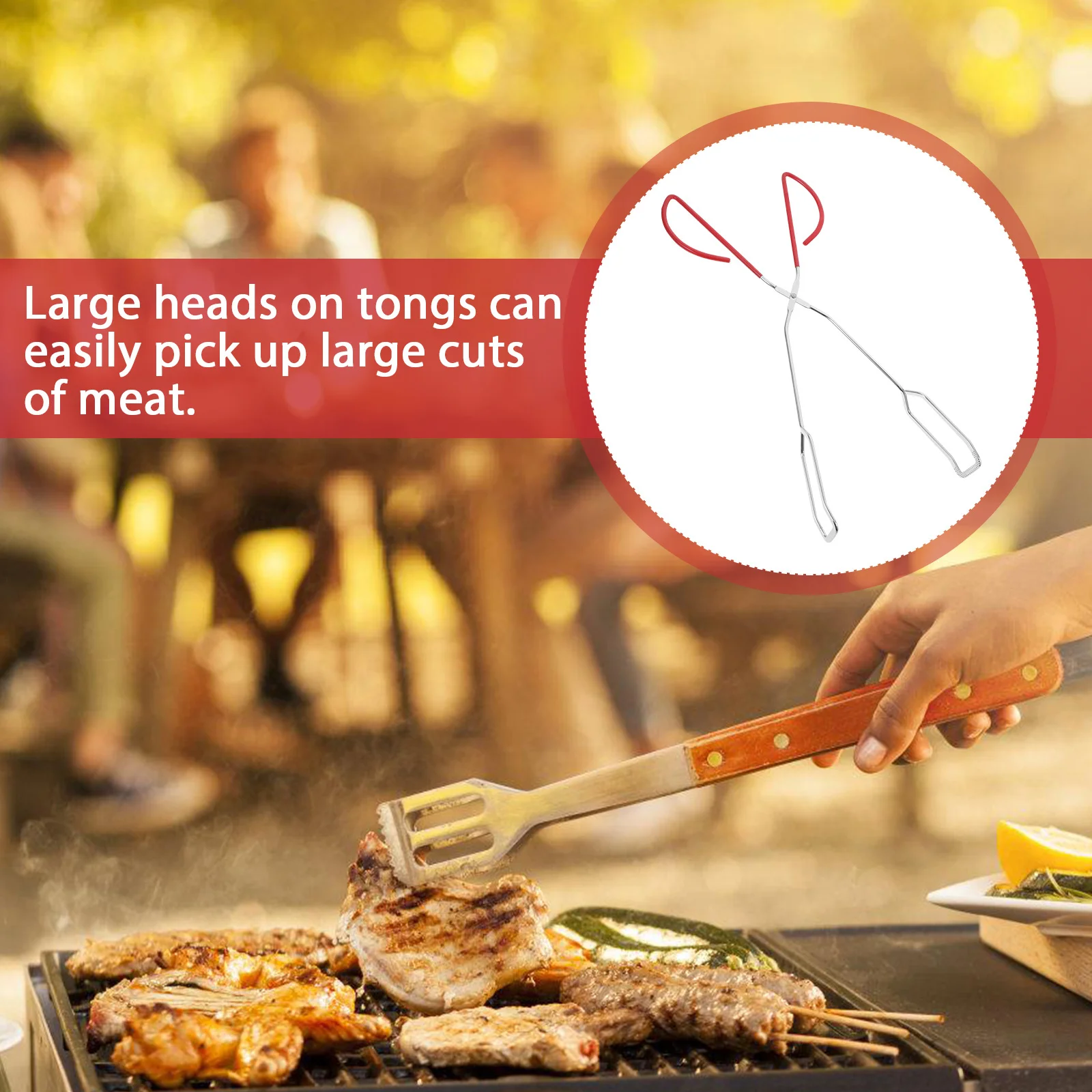 

Stainless Steel Bread Tong One Piece Heavy Duty Heat Resistant Rust Proof Lightweight Kitchen Tool for Bbq Buffet Serving Party