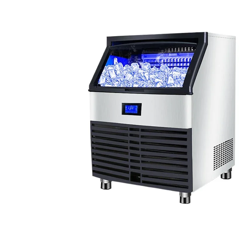 

Water-cooled ice machine commercial fully automatic large milk tea shop small ice grid square ice cube large capacity