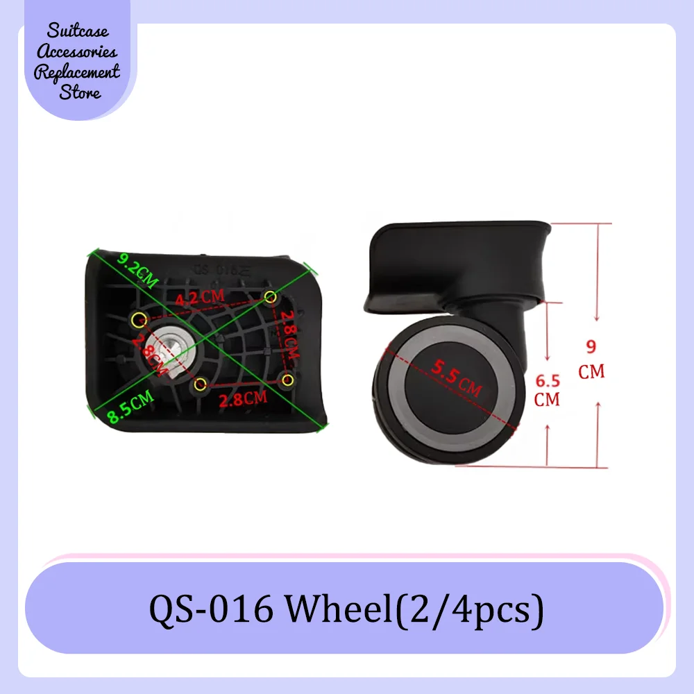 

QS-016 Universal Wheel Replacement Suitcase Smooth Silent Shock Absorbing Durable Convenient Wheel Accessories Caster Wheels